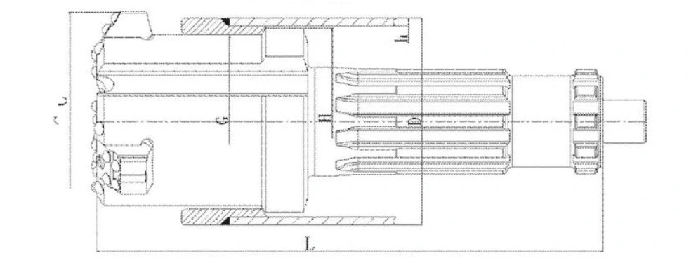 GL380-259-250 перегрузка Система корпуса с скользящими блоками сверла немного вниз по отверстию 1