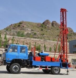 Тележка машины бурения воды глубины GL-IIA 300m установленная для твердых пород