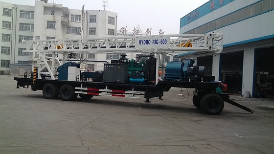 T-600 Deep Water Well Drilling Rig for Trailer 600m Depth with 200-500mm Hole for Water Well Drilling